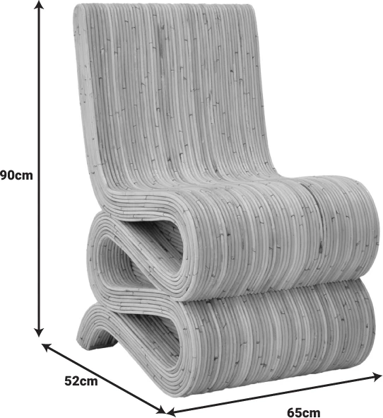 Karrige Favorsy rattan ngjyrë natyrale 65x52x90cm