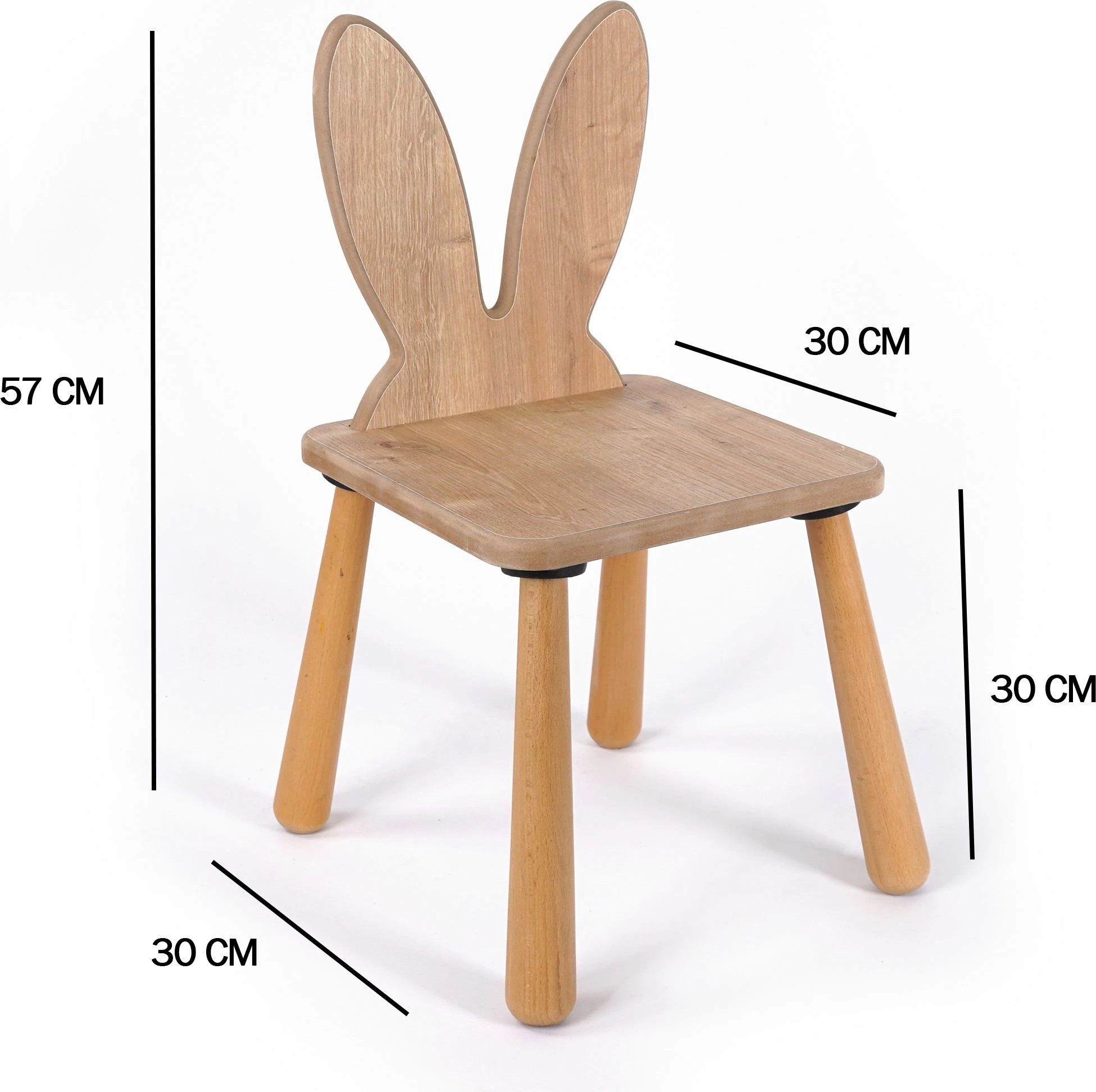 Karrige për fëmijë Skye Decor, ngjyrë lisi, BLTYZ-AKTV047, set prej 6 copash