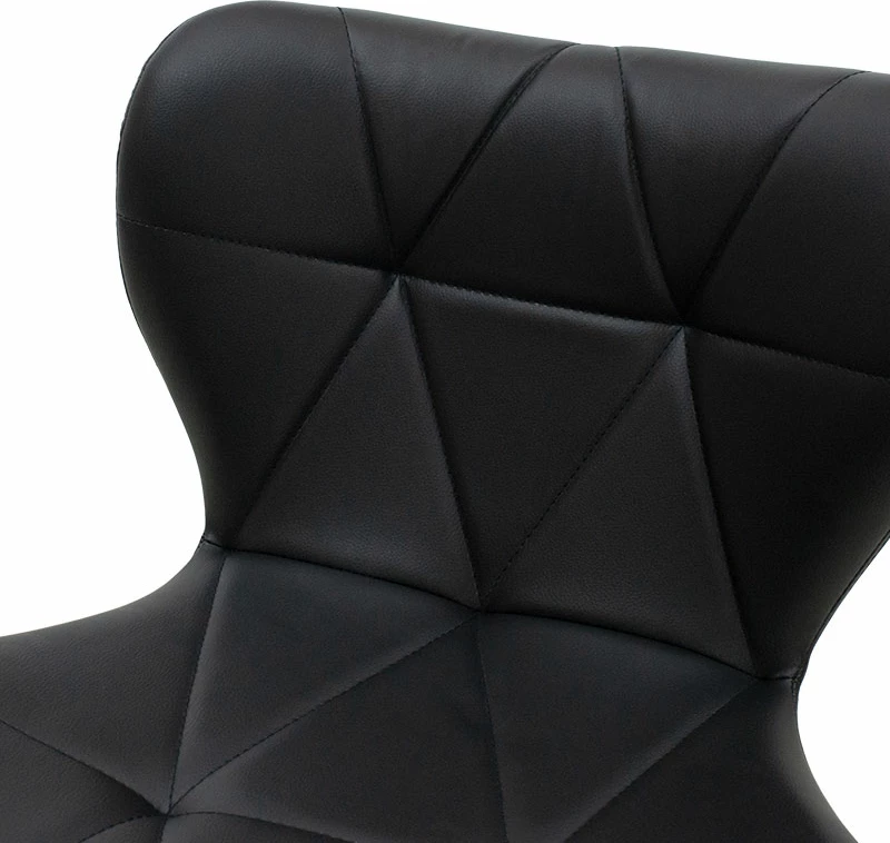 Karrige për bar Coozy, lartësi e rregullueshme, metal i zi mat me PU, set prej 2 copash