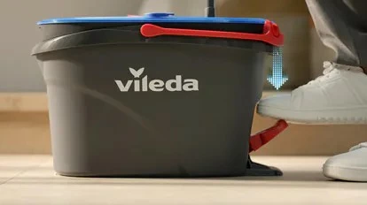 Mop Vileda H2Pro Spin me kovë dy dhoma, 178332, zi/blu/kuqe