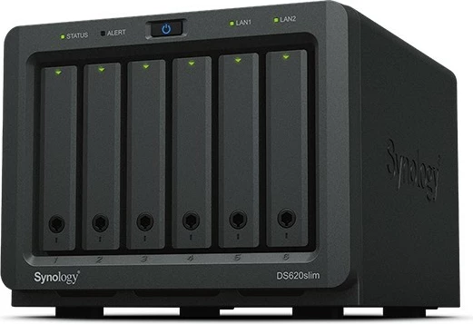 NAS Synology DiskStation DS620SLIM, Intel Celeron, 2 GB, Desktop, Gri