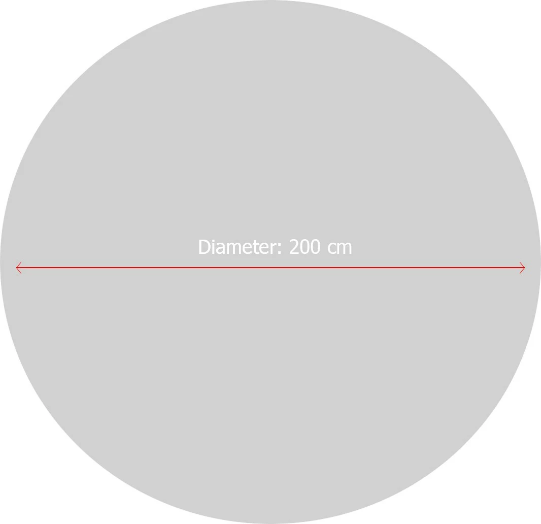 Qilim i rrumbullakët për fëmijë, dizajn orë, shumëngjyrësh, 200 cm