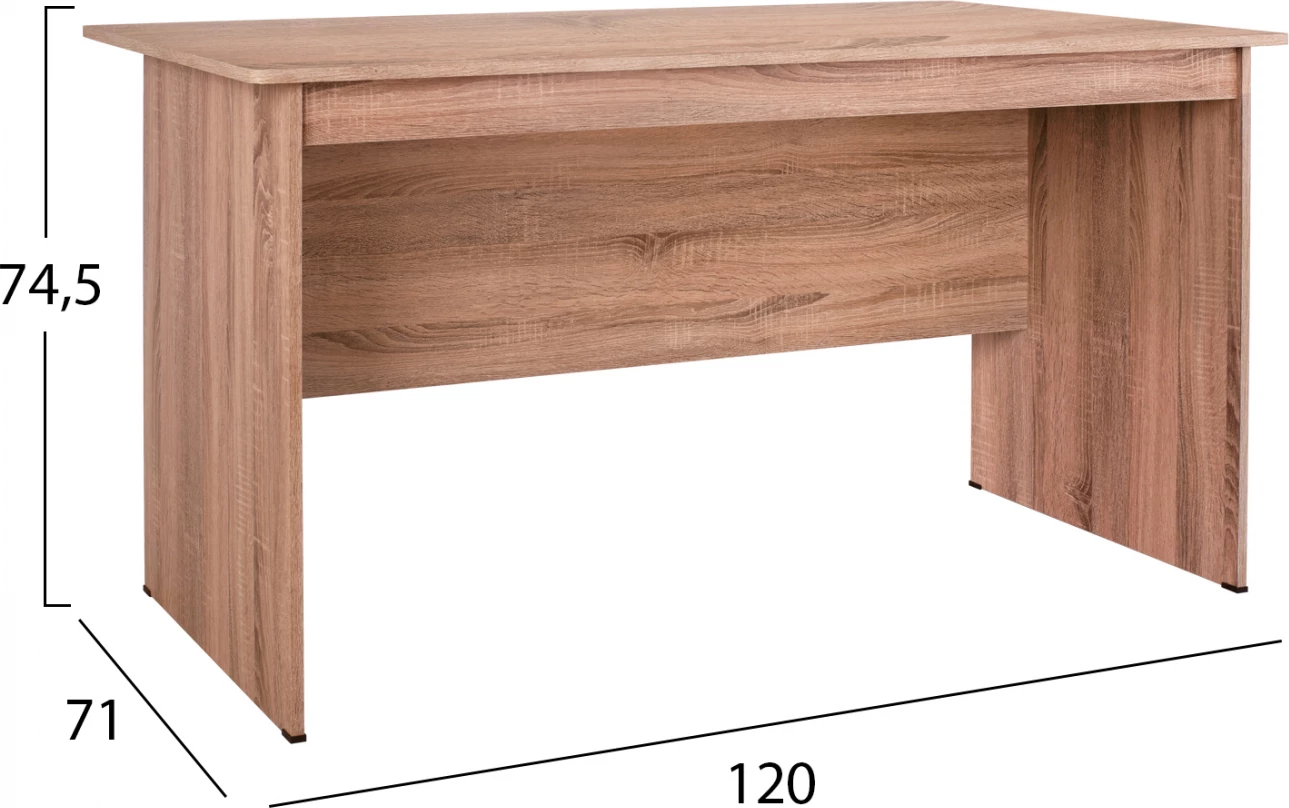 Tavolinë zyre melamine FH2285, 120x71x74.5, ngjyrë sonama