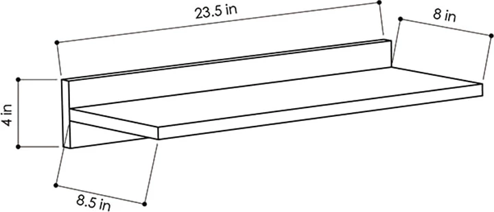 Raft muri Duz natyral, 60x22x10cm, e kaftë
