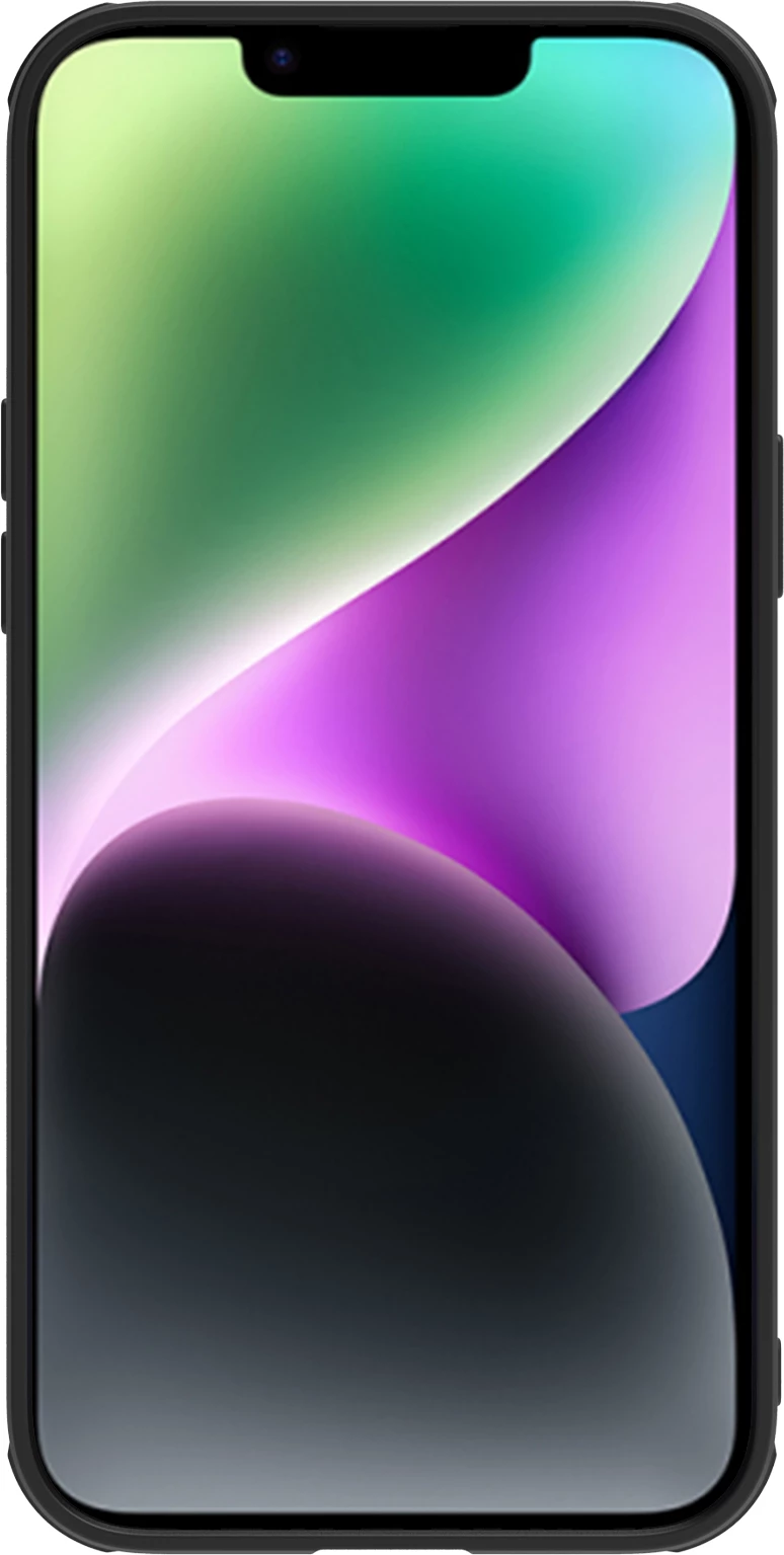 Mbështjellës Nillkin CamShield Leather S për iPhone 14 Plus, me kapak kamere, e zezë