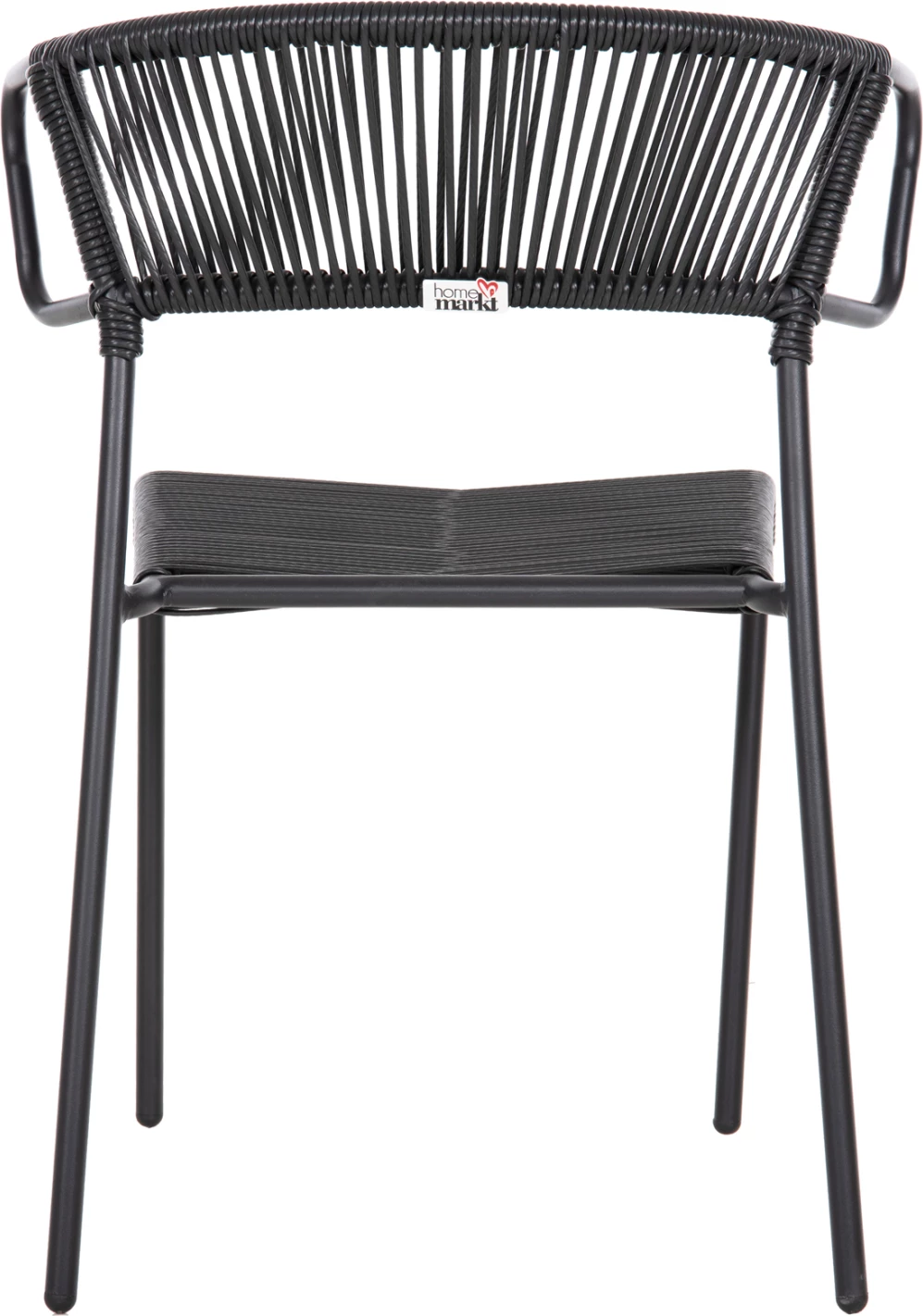 Karrige SUKI FH6053.02 metal dhe ratan sintetik, ngjyrë e zezë, 54x62x80H cm