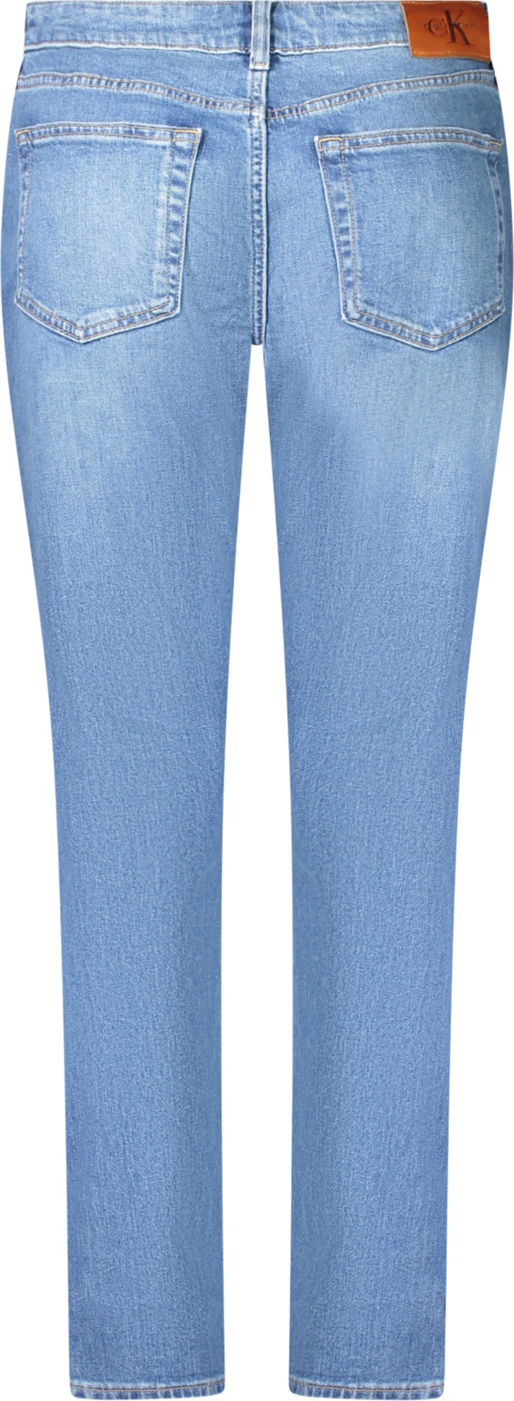 Pantallona xhins Calvin Klein për femra, të kaltërta