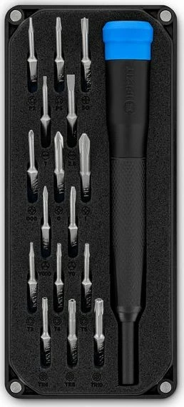 Set bitash precize iFixit Minnow EU145474-1, 17 copë, e zezë/blu