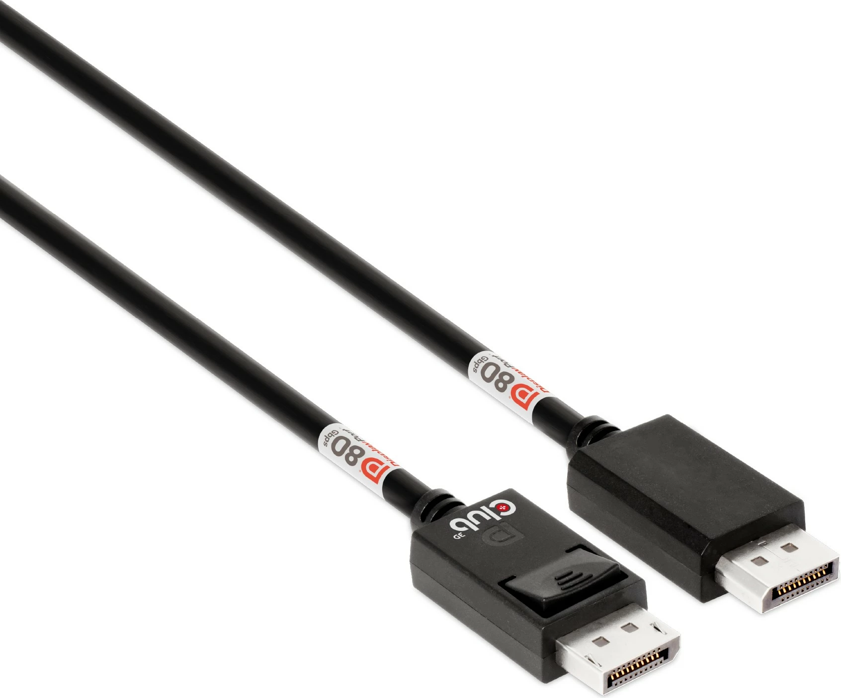 Kabllo DisplayPort Club3D DP-Kabel 2.1 DP80, 1.6m, e zezë
