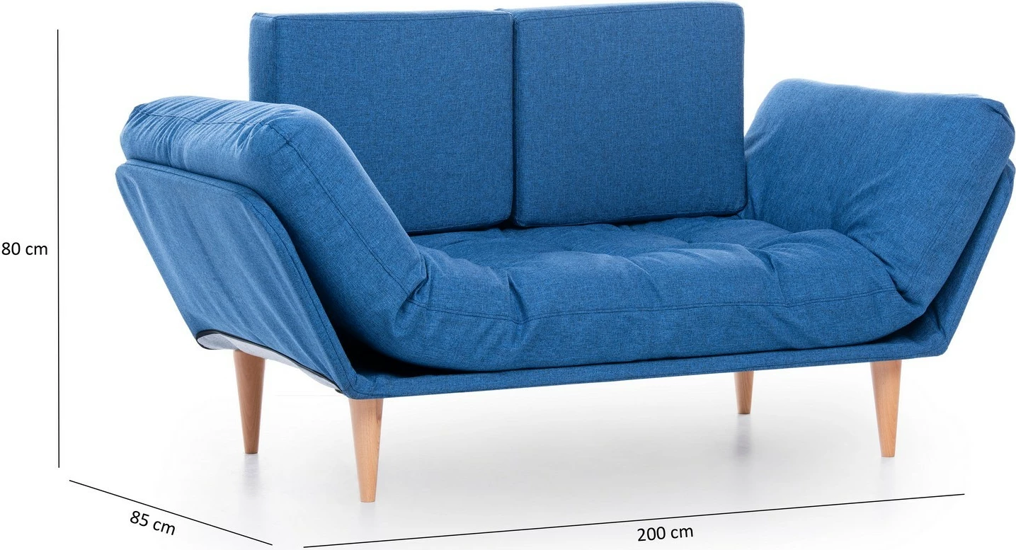 Divan-krevat treshe, ngjyrë Parliament Blue, Nina Daybed GR108