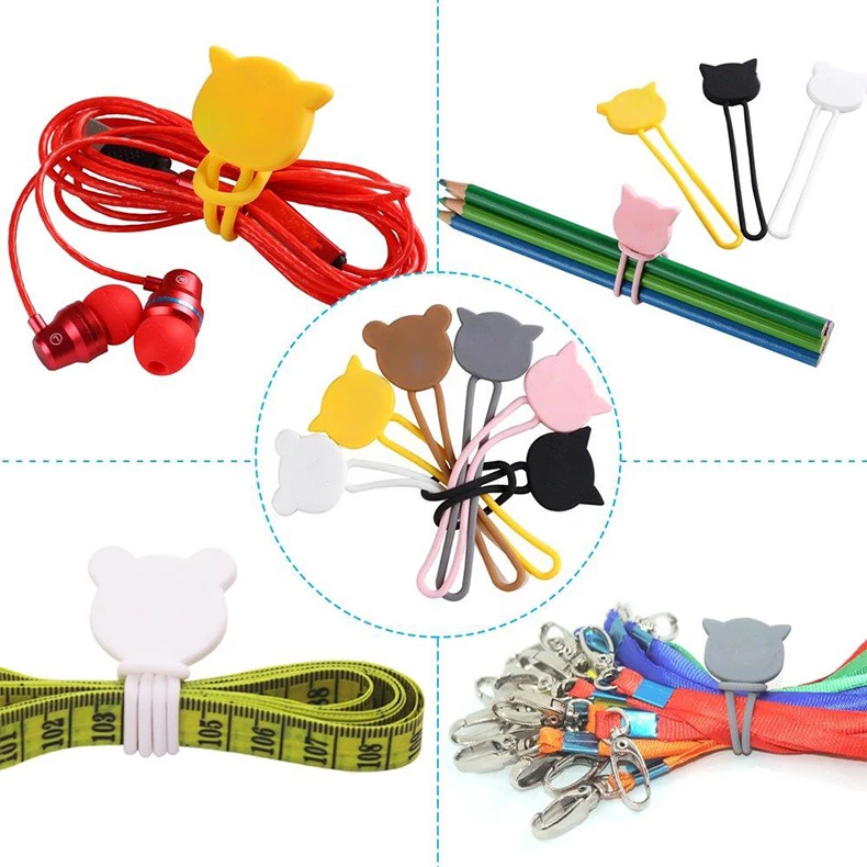 Mbështjellës kabllosh Hurtel prej silikoni, gri