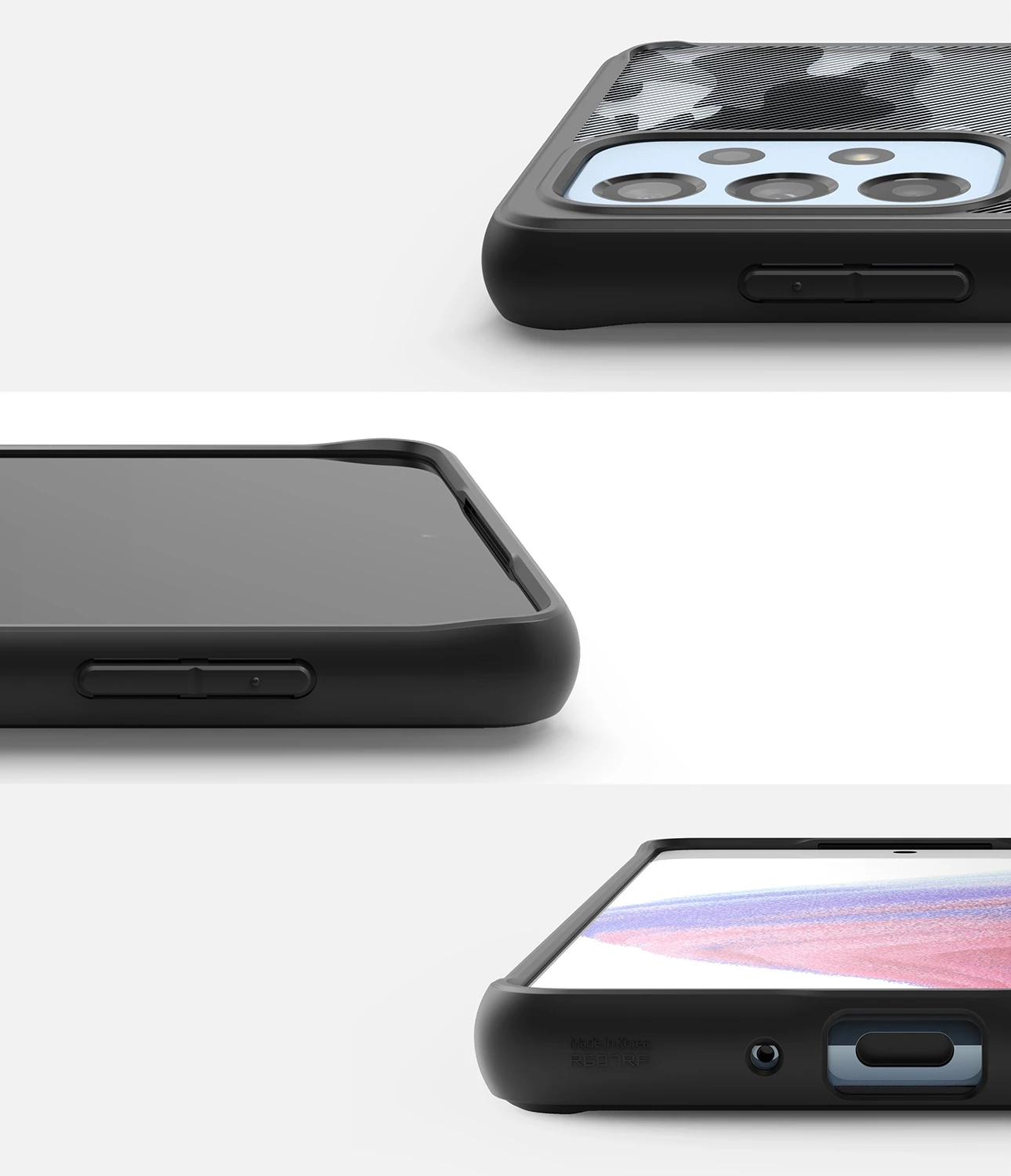 Mbështjellës Ringke Fusion Matte për Samsung Galaxy A73, moro, zi/gri