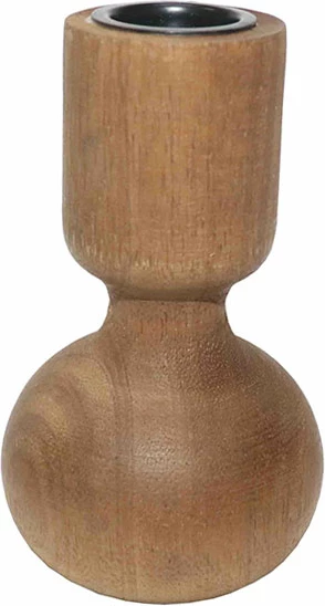 Mbajtëse qirinjsh SCANDI, dru natyral, 7x7x11cm