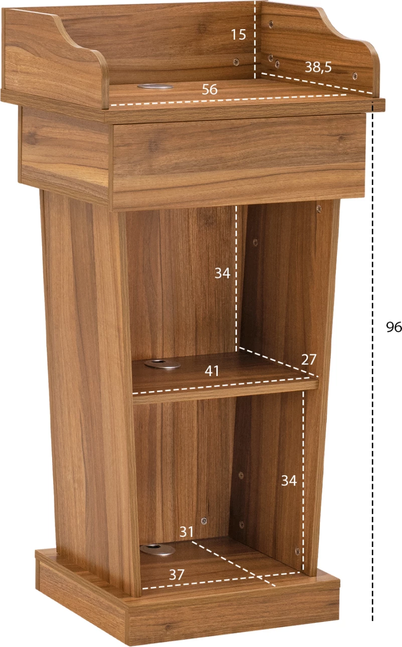 Stendë për altoparlant SUPREME, ngjyrë lisi mjaltë, FH2378, 59.5x40x111 cm
