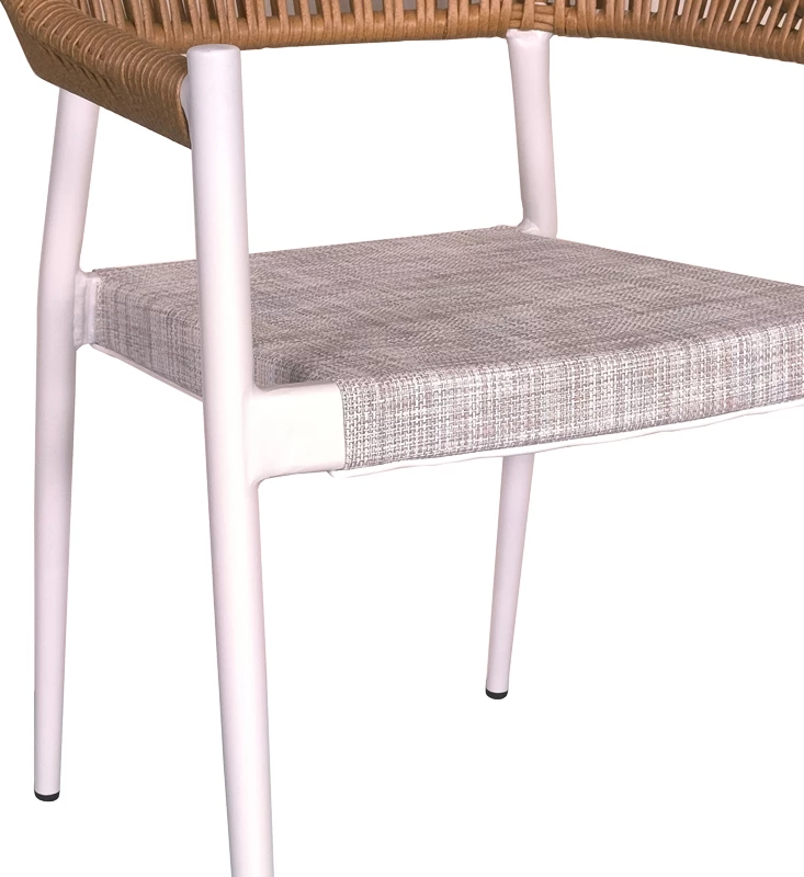 Set tavoline me karrige Kliton-Elation alumini ngjyrë e bardhë 150x80x74cm