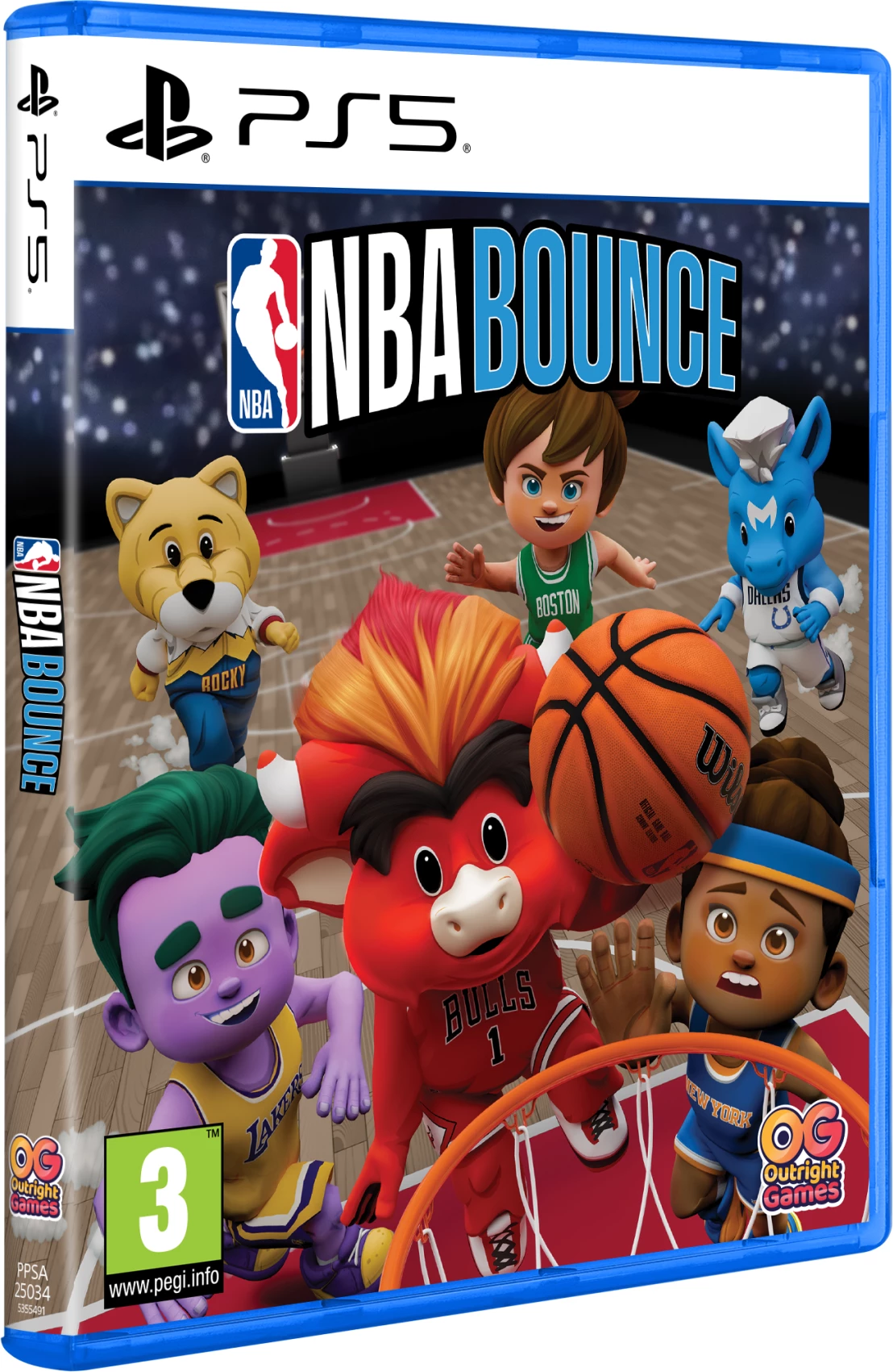 Lojë PS5 Outright Games NBA Bounce, 1-4 lojtarë lokal, PEGI 3