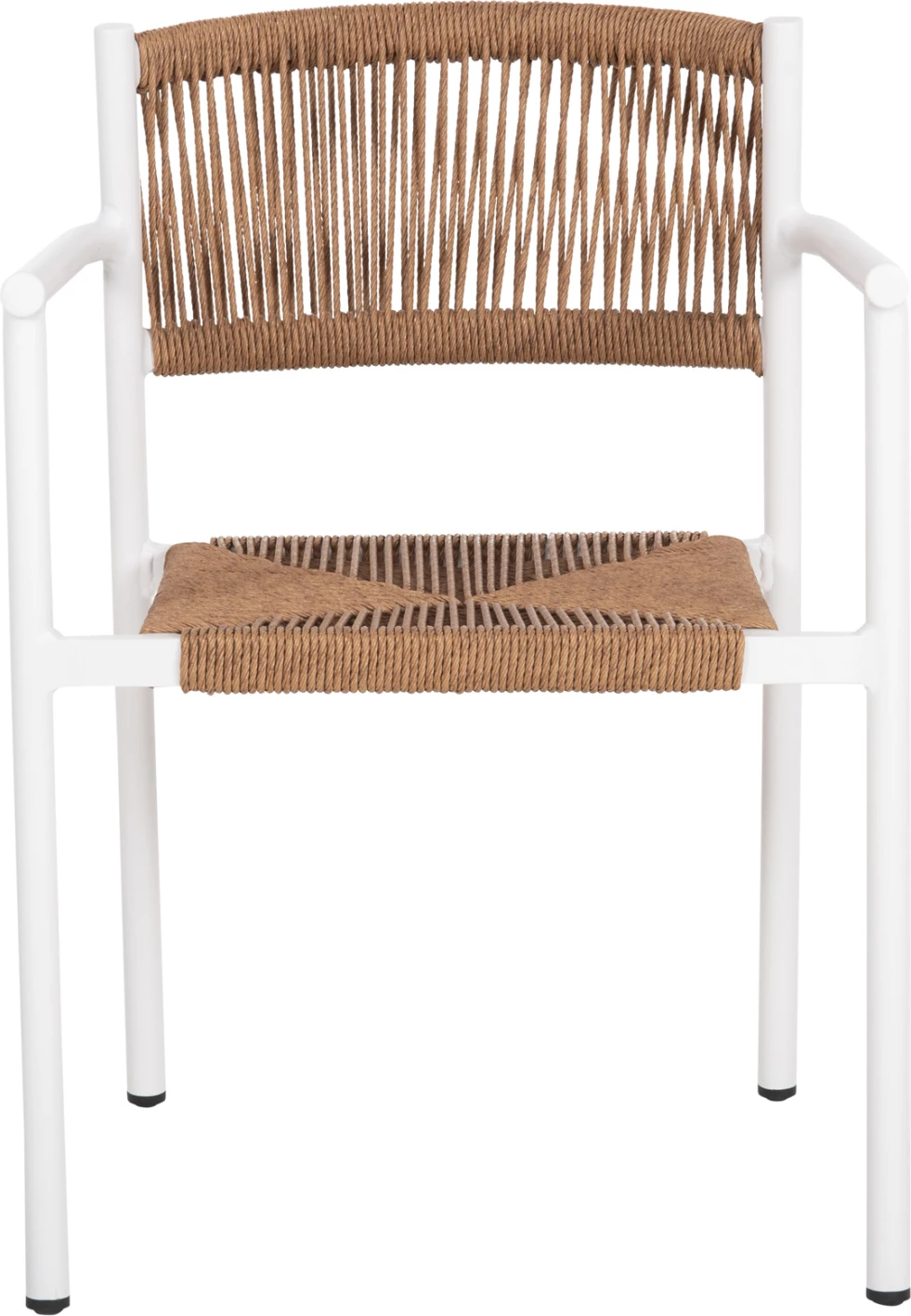 Karrige alumini STER FH5786.11 e bardhë me ratan sintetik në bezhë 55,5x53x78Hcm