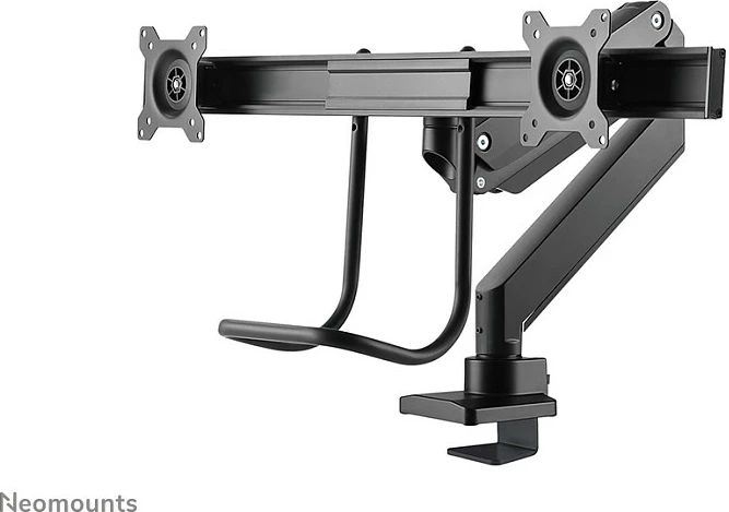 Krah monitori Neomounts NM-D775DXBLACK, për 2 ekrane, 32 inç, kapëse/gromet, i zi