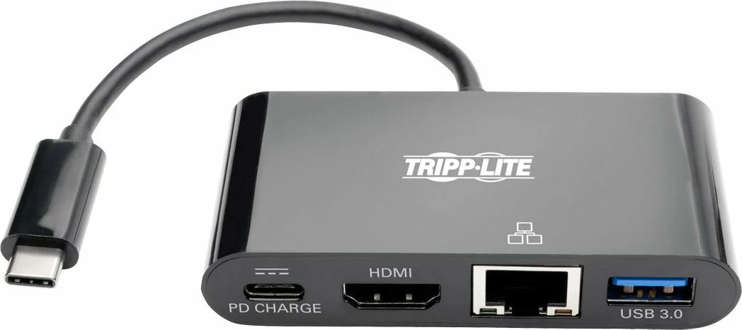 Stacion docking USB-C Eaton U444-06N-H4GUBC me HDMI, Gigabit Ethernet, USB-A 3.0, USB-C PD, zi/gri