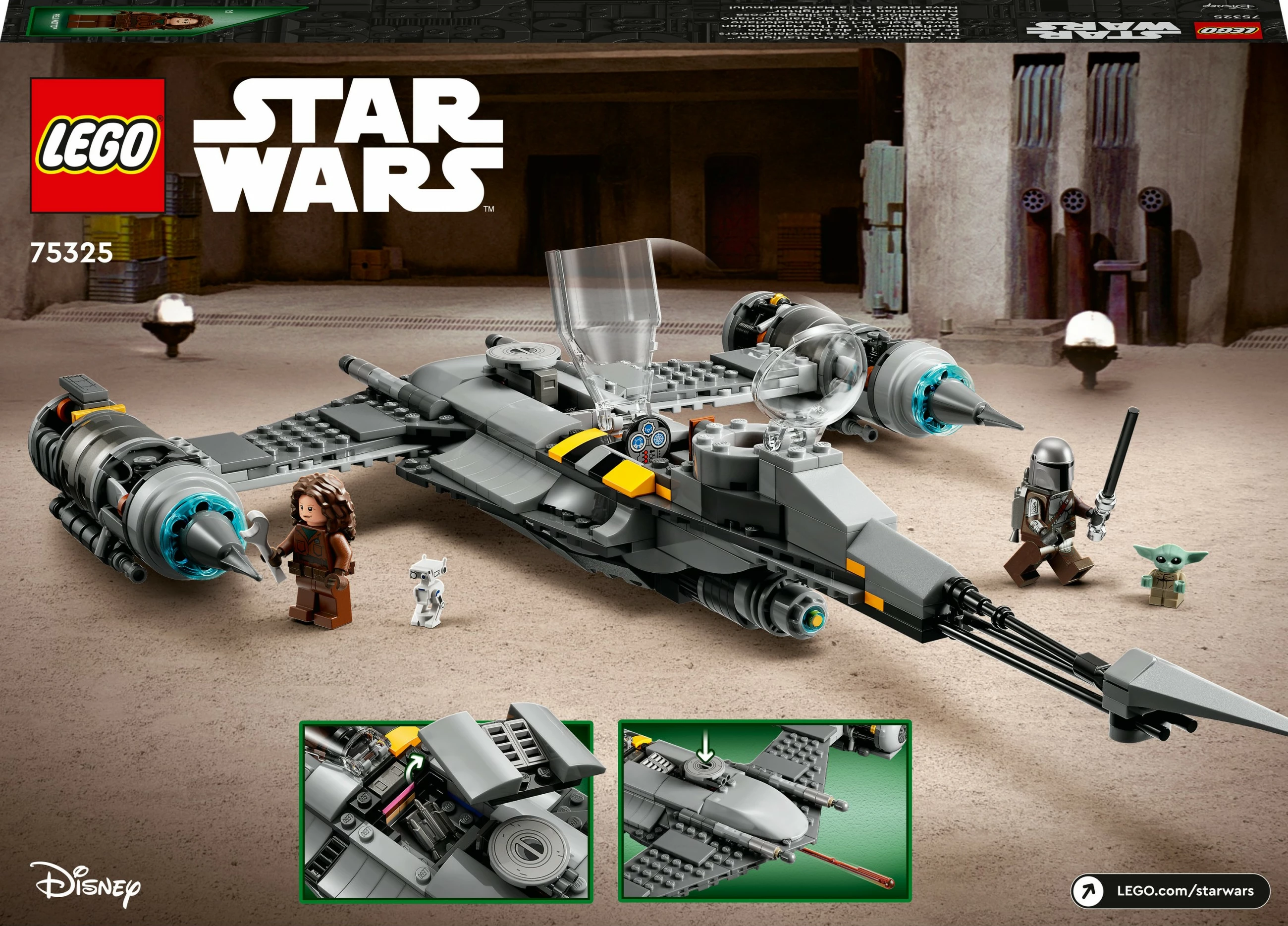 Set ndërtimi LEGO Star Wars The Mandalorian’s N-1 Starfighter, 412 pjesë, plastikë, shumëngjyrësh