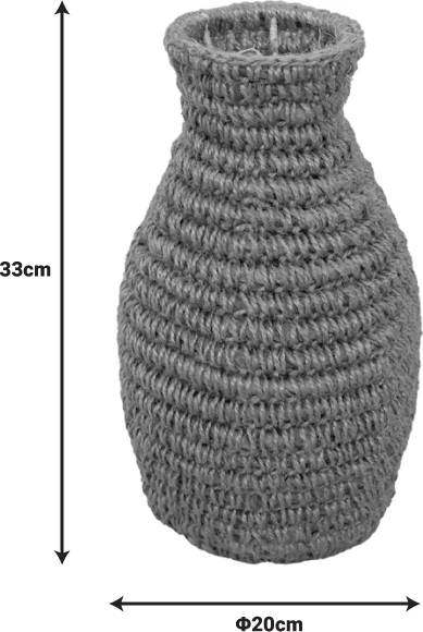 Vazo Agelen Inart prej sisali, ngjyrë natyrale, D20x33cm