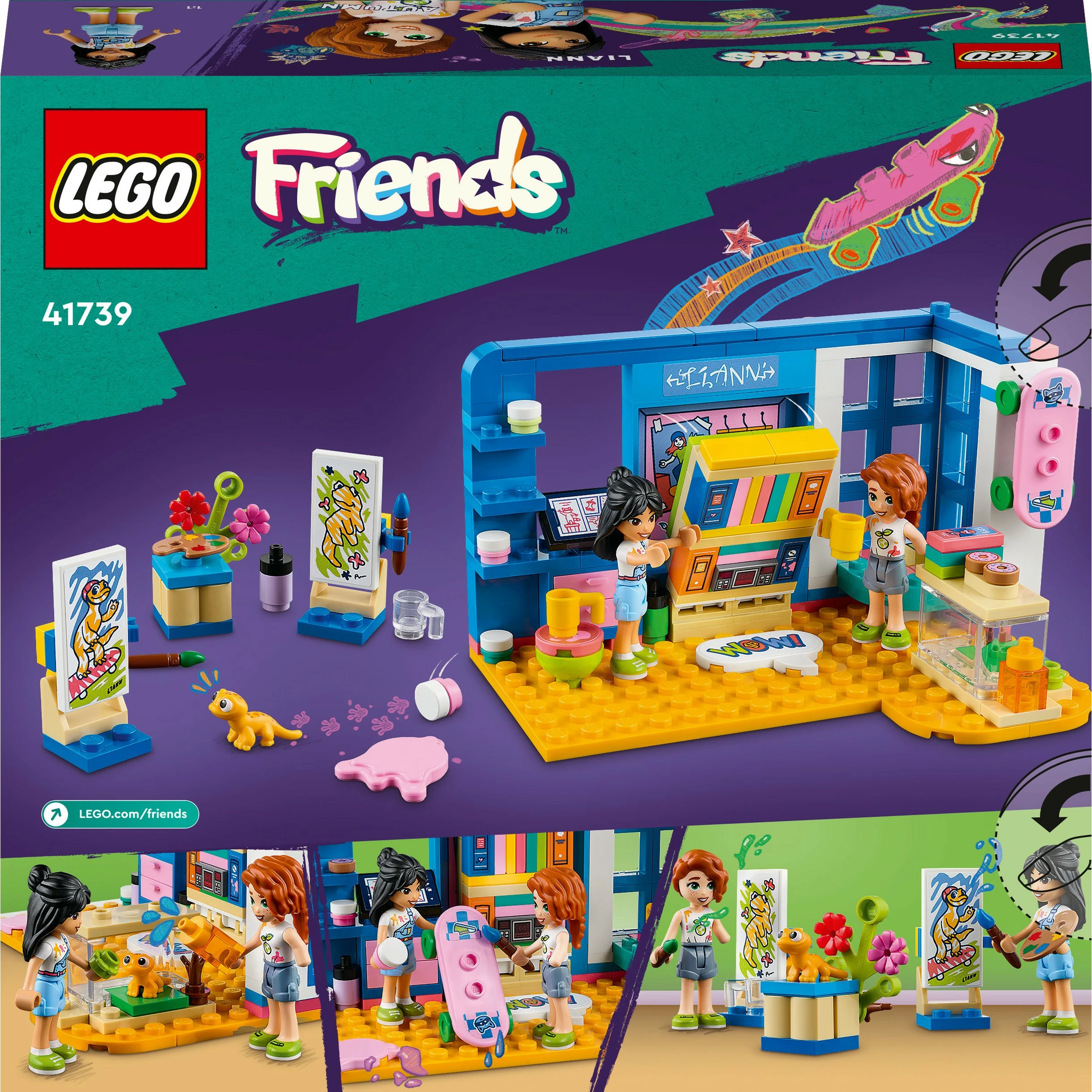 Set ndërtimi LEGO Friends 41739 Liann's Room, 204 pjesë, shumëngjyrëshe