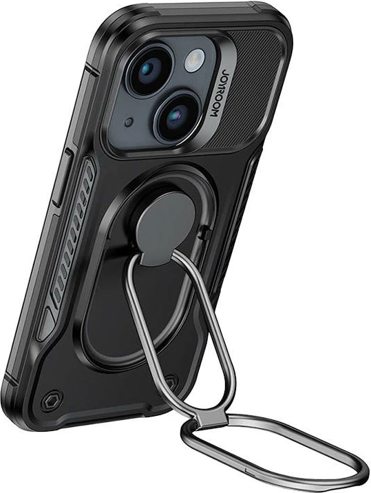 Mbështjellës Joyroom JR-14S3 për iPhone 14 Plus, i zi, me mbajtëse