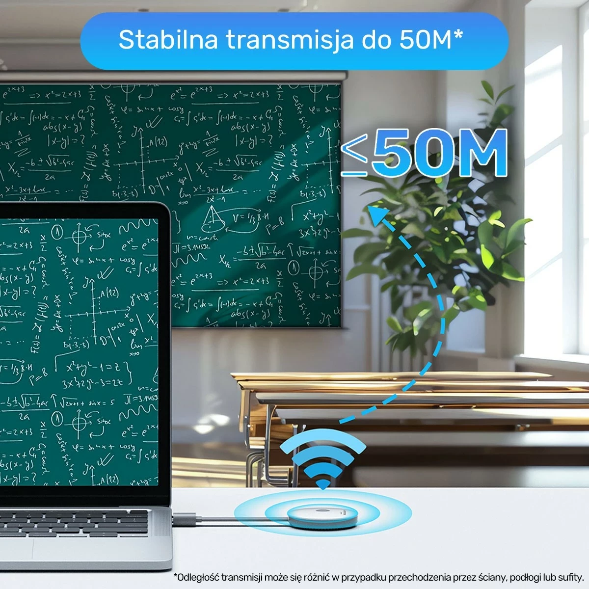 Nadaç HDMI pa tela Unitek, 4K, e bardhë