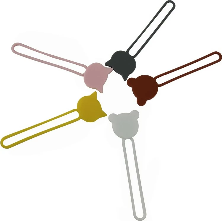 Mbështjellës kabllosh Hurtel prej silikoni, gri