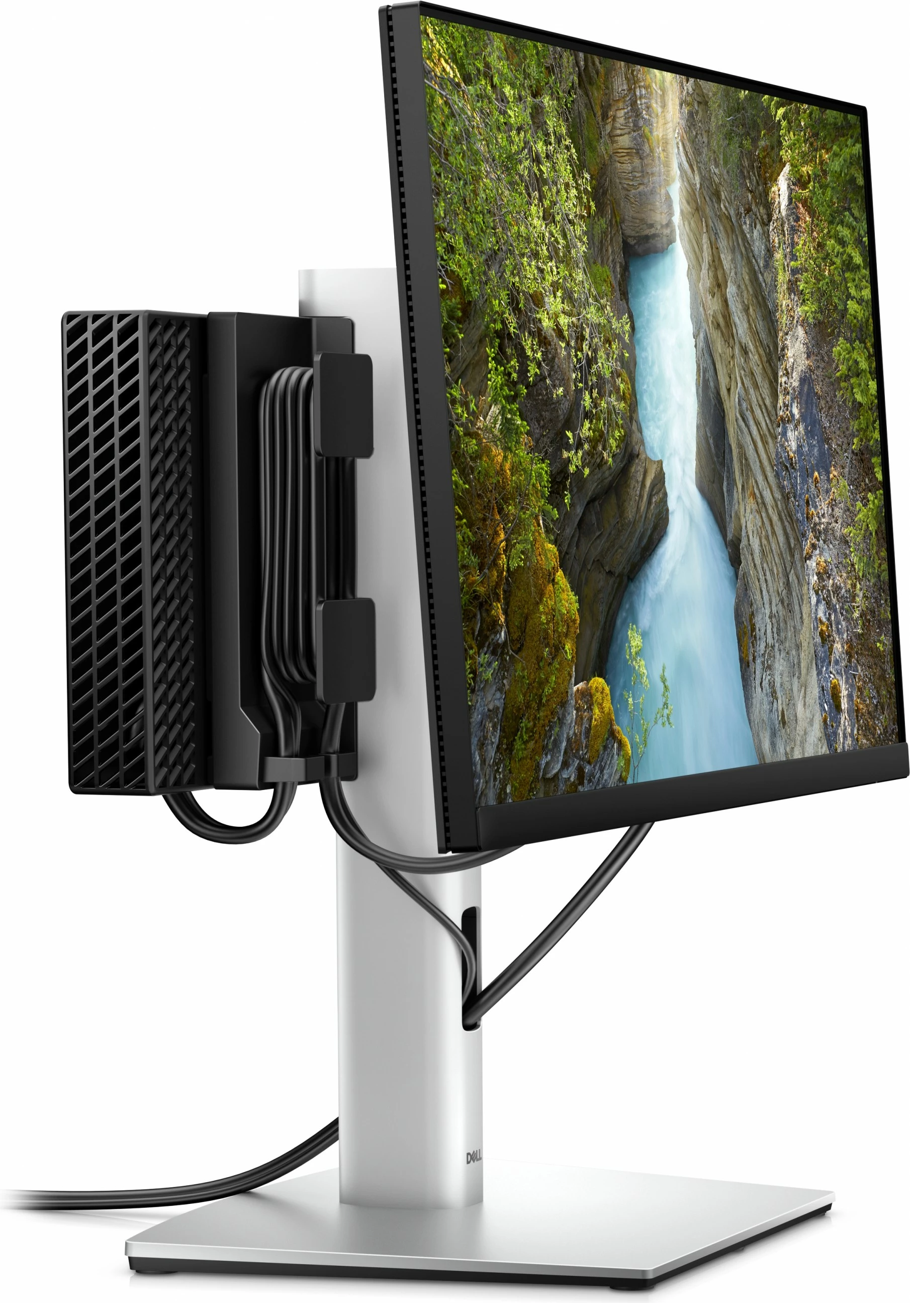 Qëndrim monitori DELL OptiPlex Micro AIO Stand MFS22, 19-27 inç, rregullim lartësie, argjendtë/zi