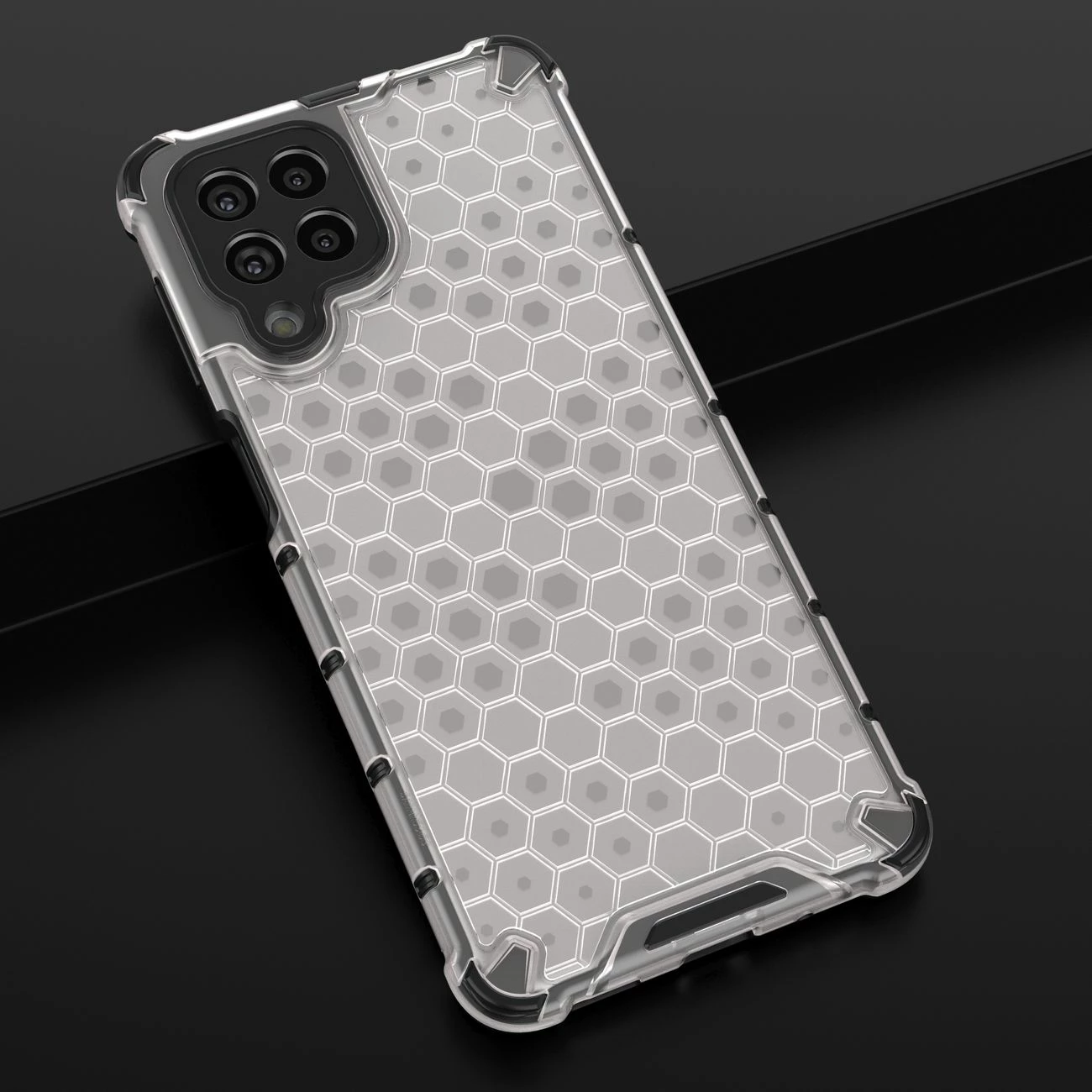 Mbështjellës Hurtel Honeycomb për Samsung Galaxy M53 5G, transparent