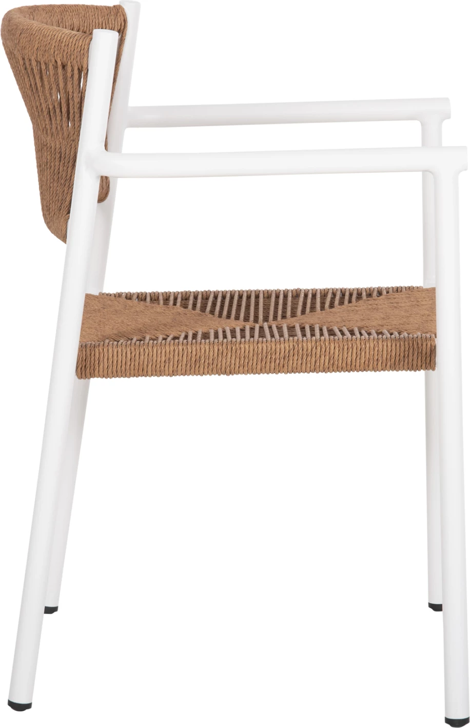 Karrige alumini STER FH5786.11 e bardhë me ratan sintetik në bezhë 55,5x53x78Hcm