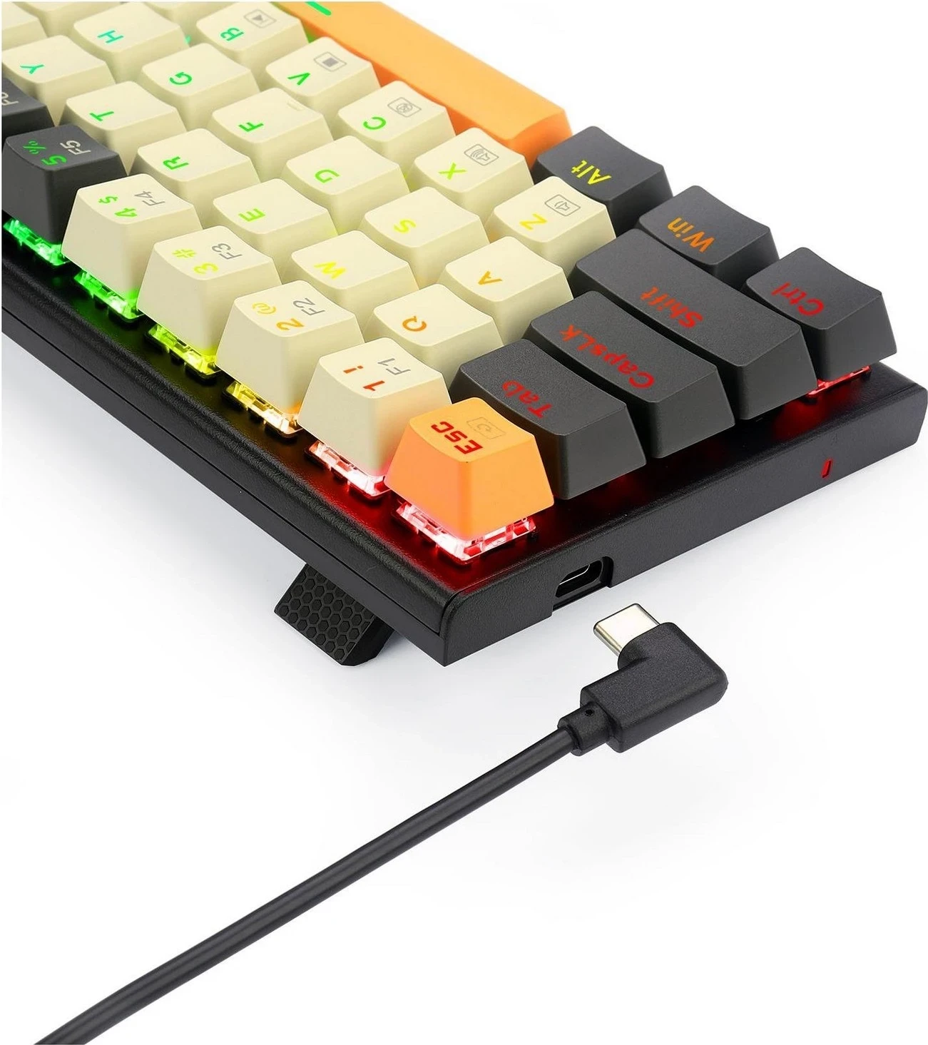 Tastierë mekanike Redragon K633CGO-RGB Ryze RGB, 61 taste, kafe