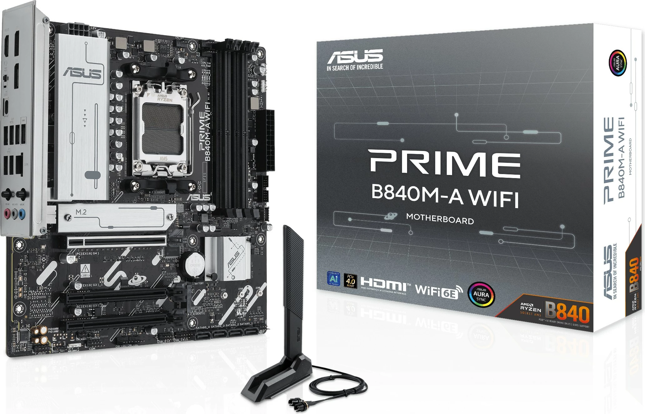 Pllakë amë ASUS Prime B840M-A WIFI, micro ATX, Bluetooth 5.3