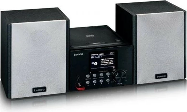 Sistem zëri Lenco MC-250, Bluetooth, DAB+/FM, USB, i zi
