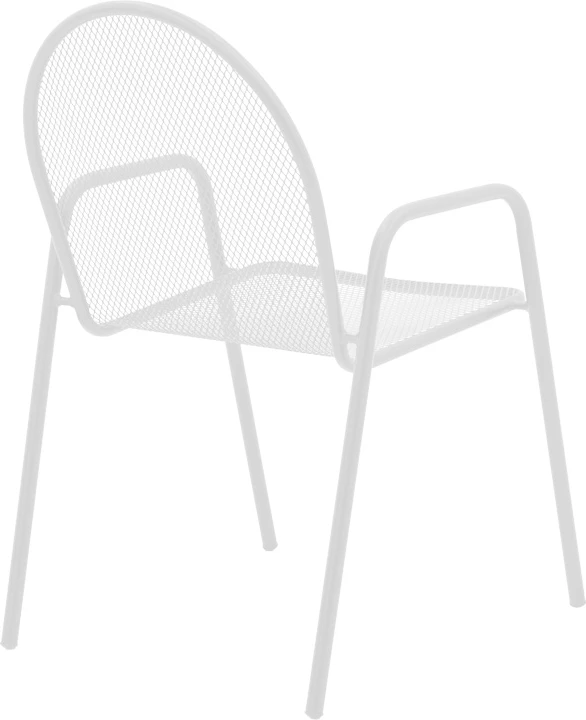 Set tavoline me karrige për terasë, Vergo-Tarete, metalik, ngjyrë e bardhë, 3 copë