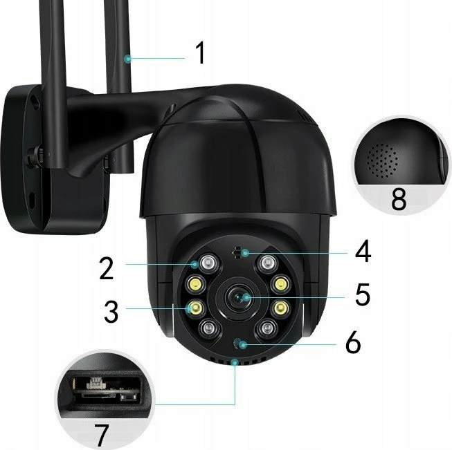 Kamerë IP Xiaomi CW400 2.5K Wi‑Fi IP66 rrotulluese 360° (EU), set me montim muri/tavani