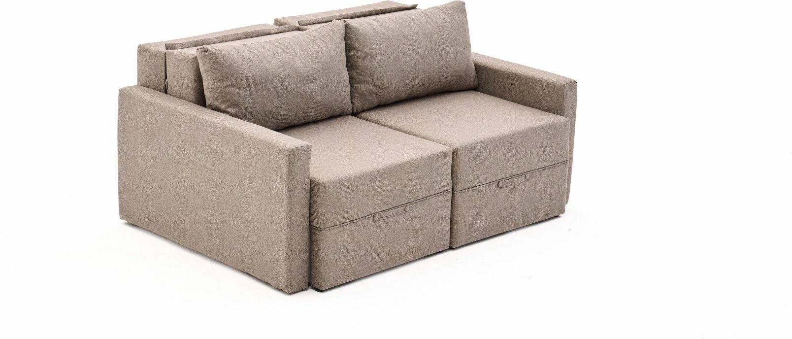 Divan-krevet dy vendësh, ngjyrë kafe, Saros