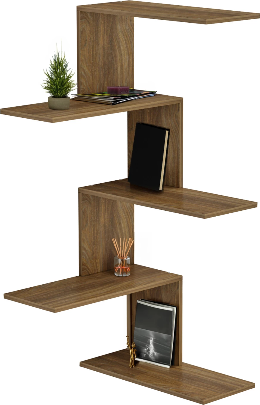 Rafta muri RORY, melaminë, ngjyrë natyrale, 22x51.5x109H cm