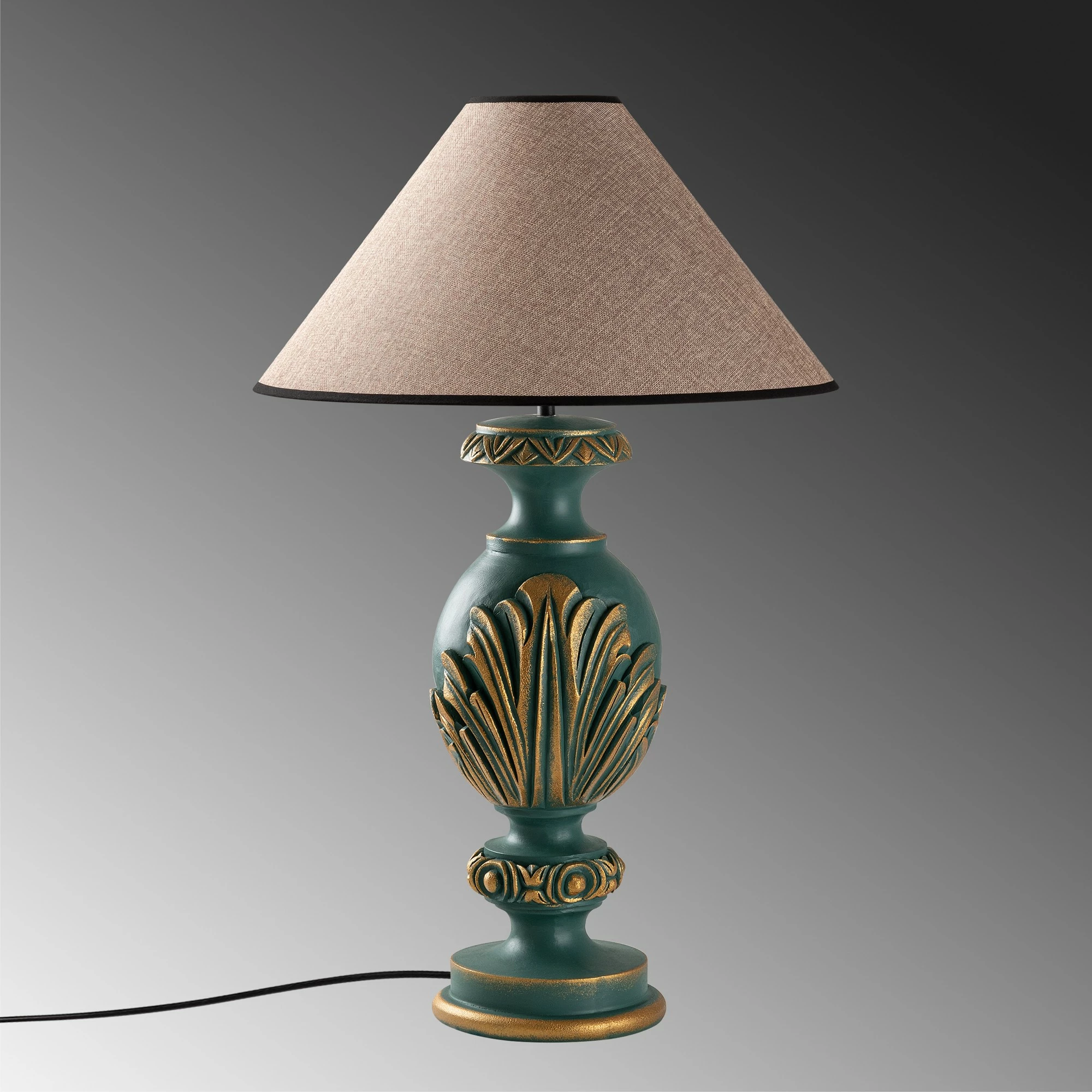 Llambë tavoline Opviq, ELEGANZE-5314, jeshile dhe kafe e çelët