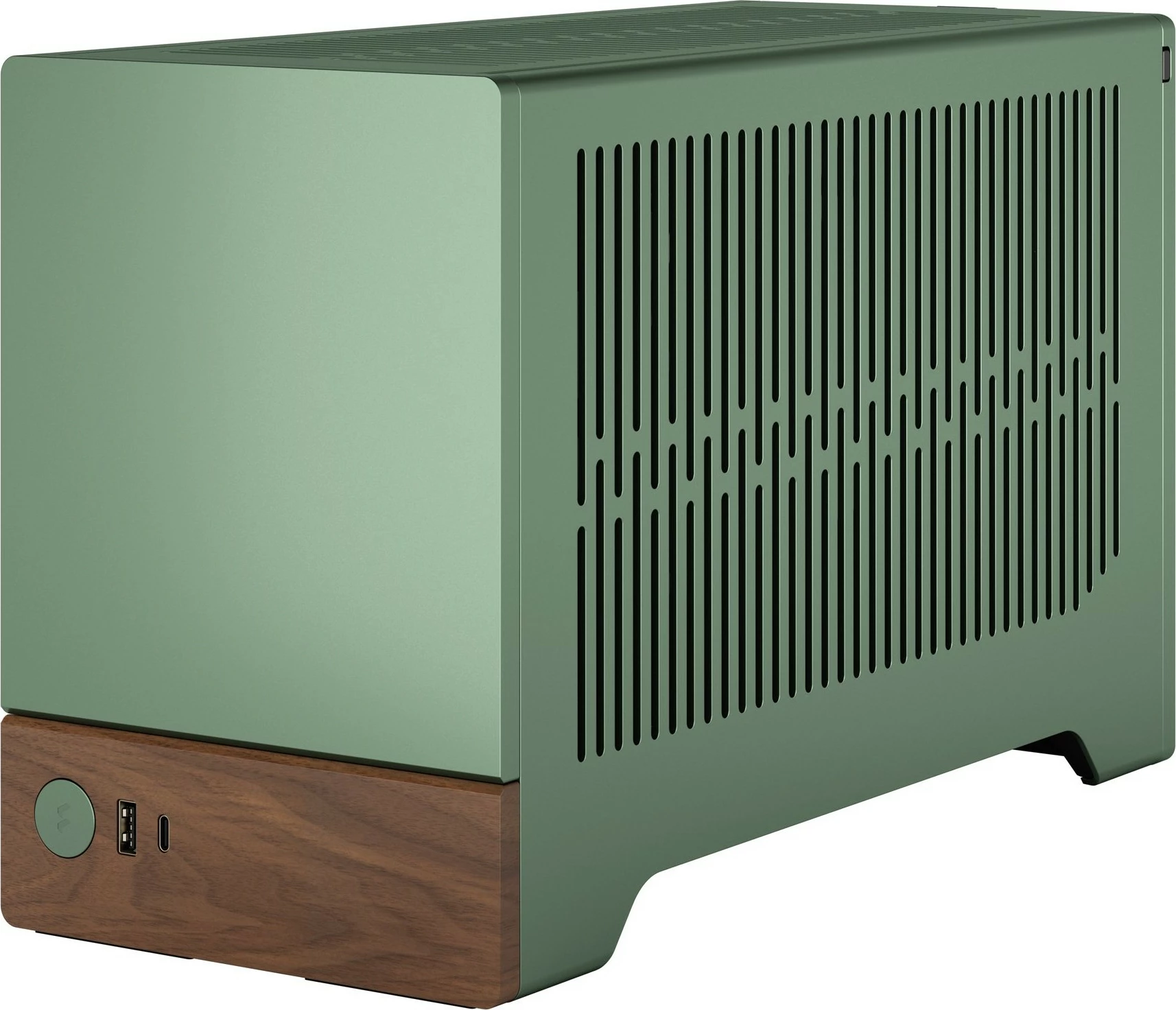 Kasë Fractal Design Terra Mini-ITX, alumini, arrë, jeshile