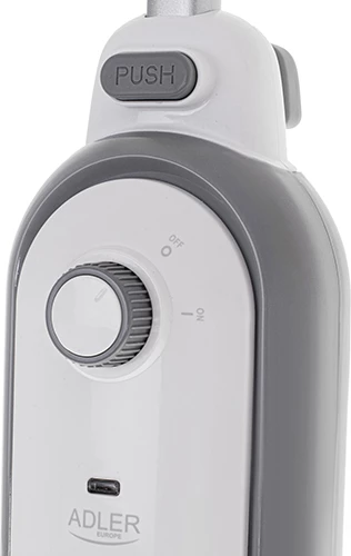 Mop me avull, Adler, AD 7057, 1300W, depozitë uji 380ml, kabëll 4.75m, i bardhë/gri
