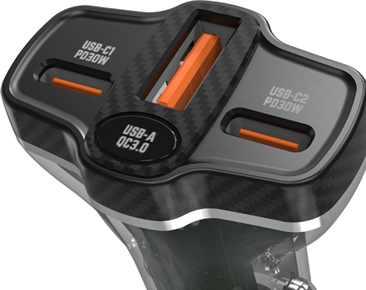 Karikues veture Dudao R78, 78W, 2xUSB-A QC, USB-C PD, i zi