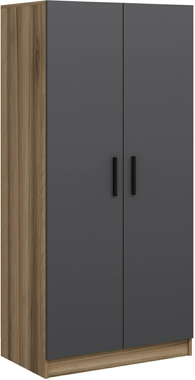 Dollap Skye Decor, ngjyrë antracit-lisi, 190cm