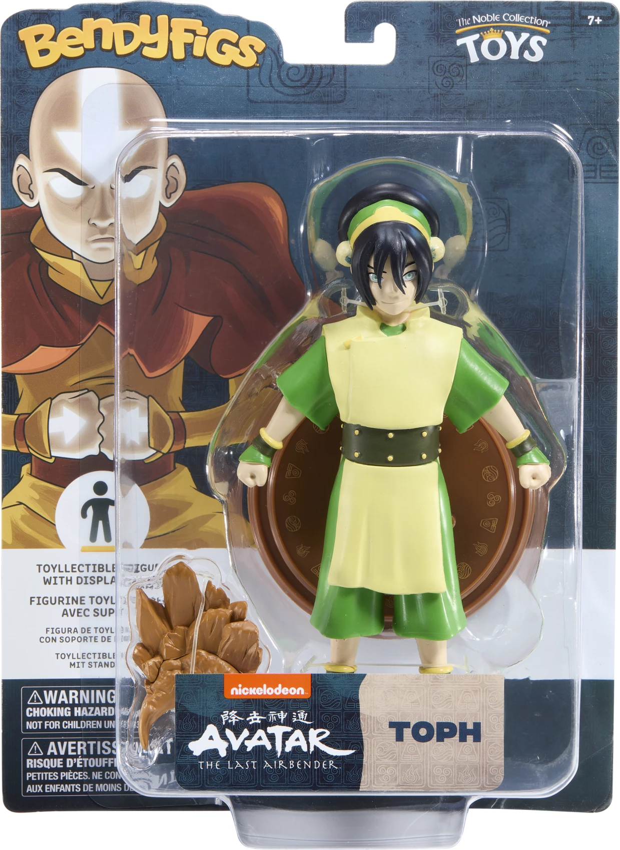 Figurë NOBLE COLLECTION Bendyfigs Toph 17 cm, e pozueshme, me bazë ekspozimi, 7+, jeshile/verdhë