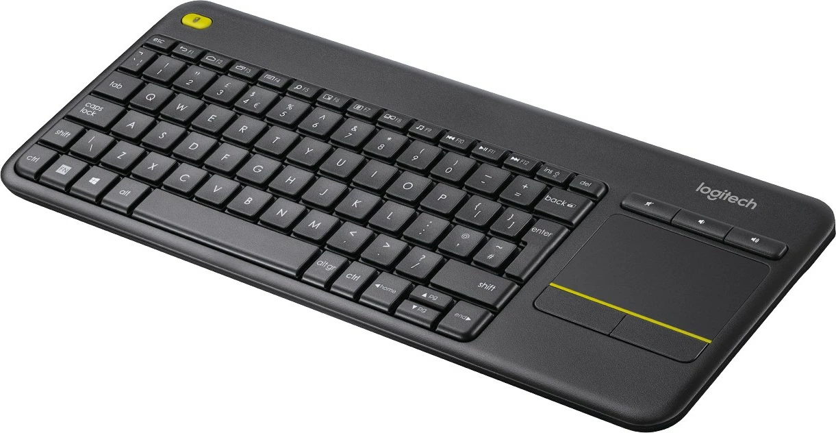 Tastierë wireless Logitech me touchpad, mini, QWERTY spanjisht, e zezë