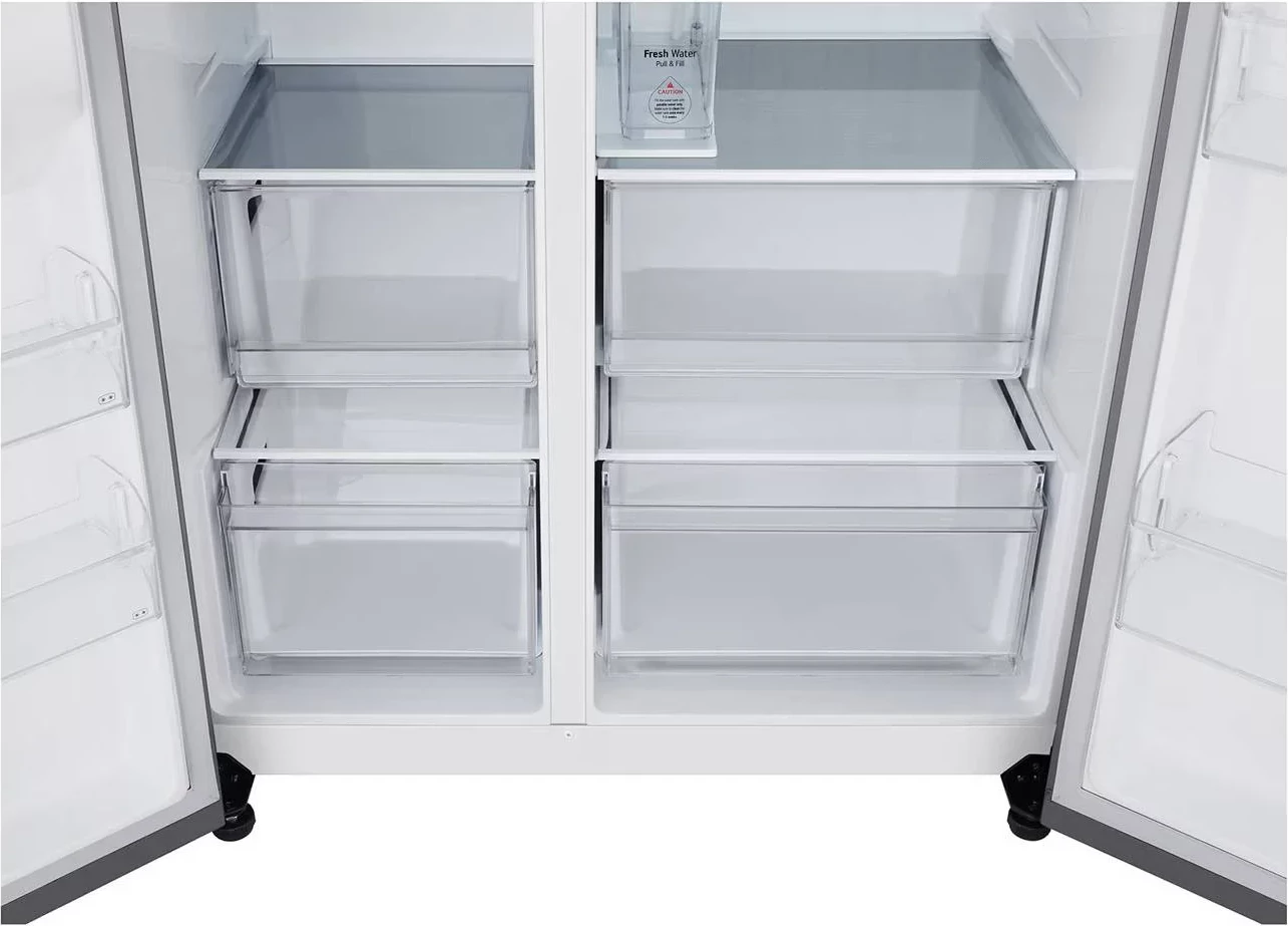 Frigorifer Side by Side, LG, GSJC41PYPE, 179 cm 641 L, Door-in-Door, klasa energjie E, argjendtë