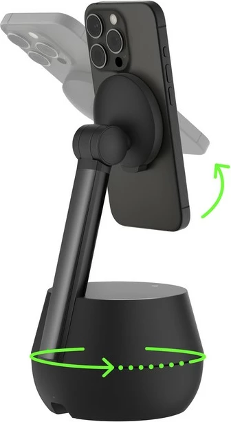 Mbajtës aktiv Belkin Pro për celular, 360° auto-tracking, karikues, i zi