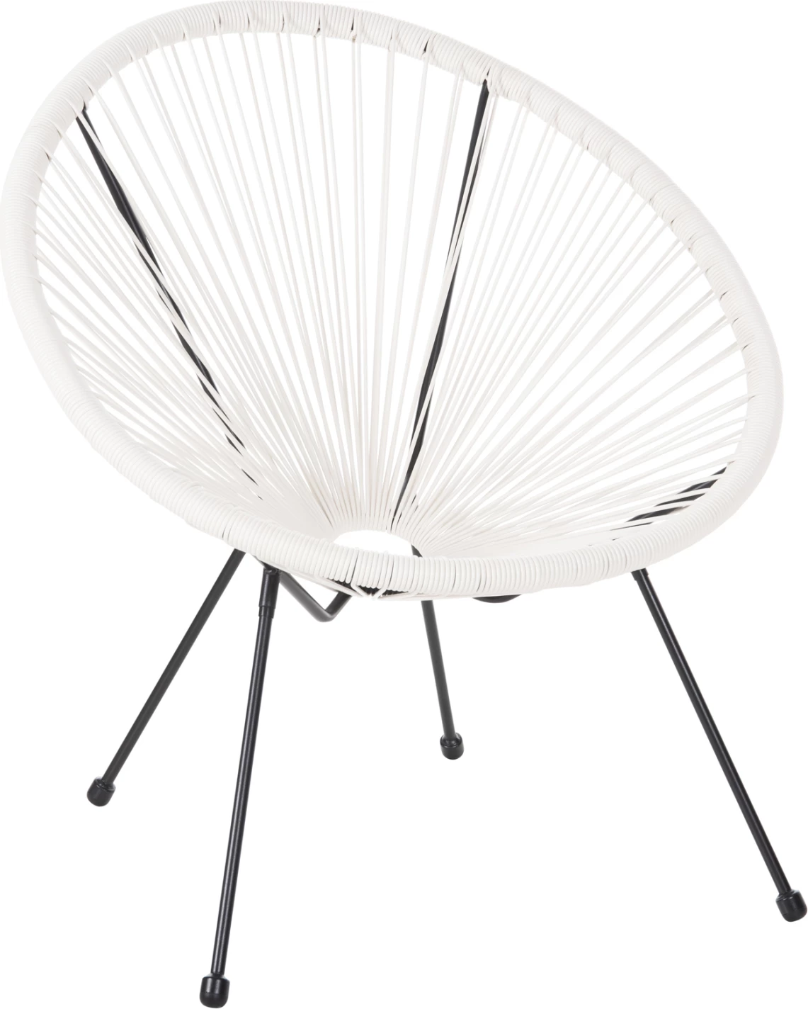 Karrige e jashtme lloj foleje ACAPULCO FH5872.12 metal i zi-ratan sintetik në të bardhë 71x72x80Hcm