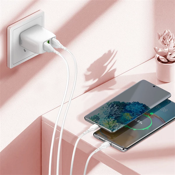 Kabllo karikimi dhe të dhënash LDNIO LS841_C 1m 25W USB-A në USB-C, e bardhë
